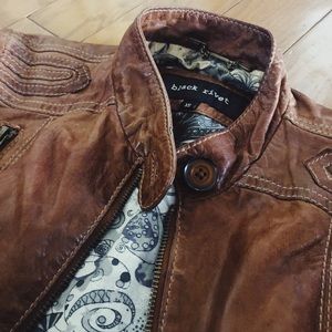 Black Rivet XS Brown Leather Jacket